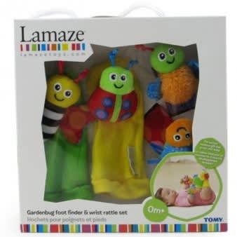 lamaze gardenbug foot finder and wrist rattle