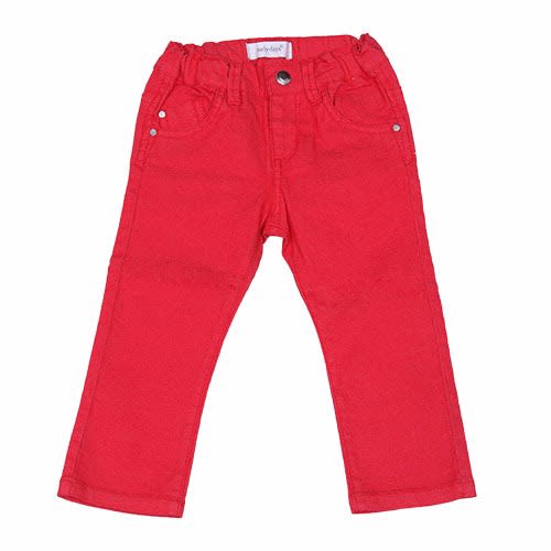 red colour jeans