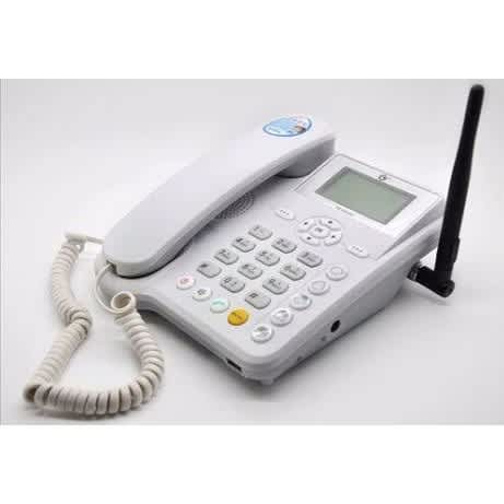 White shop phone table