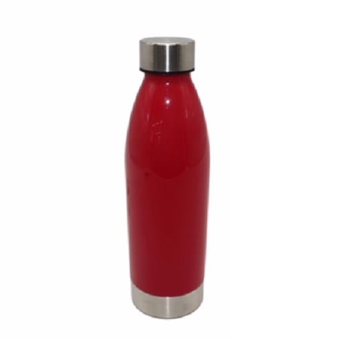 Sunray yellow 22 fl.oz  plastic Water Bottle with Stainless Steel lid and base. 
