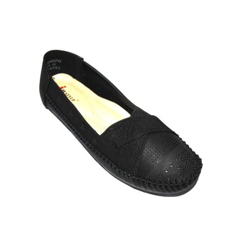 womens flat black loafers