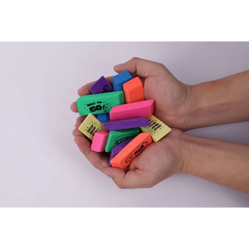 Pen + Gear Reward Erasers With Fun Prints Assorted Colours 100 Pcs