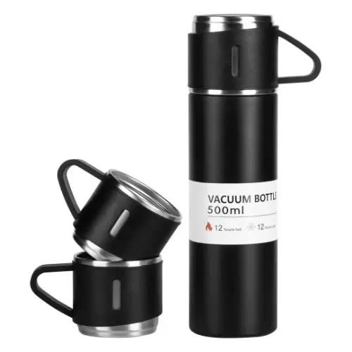 Vacuum Thermos Flask With 2 Cups Corporate Gift Set - 500ml