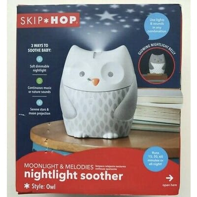skip hop moonlight & melodies owl nightlight soother