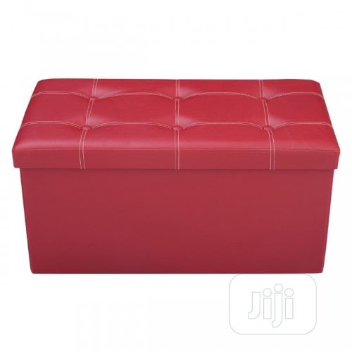 Leather Ottoman Storage Seat Box, Leather Ottoman Storage Box