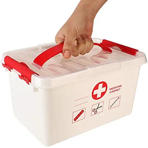 plastic first aid box