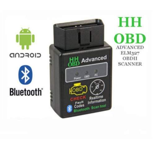 HH OBD Advanced ELM327 Bluetooth Car Diagnostics Scan Tool Black