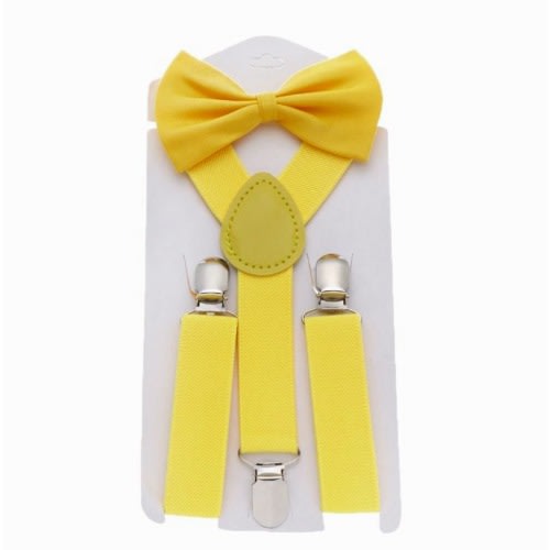 Set Of Kids Suspender And Bowtie - Yellow | Konga Online Shopping