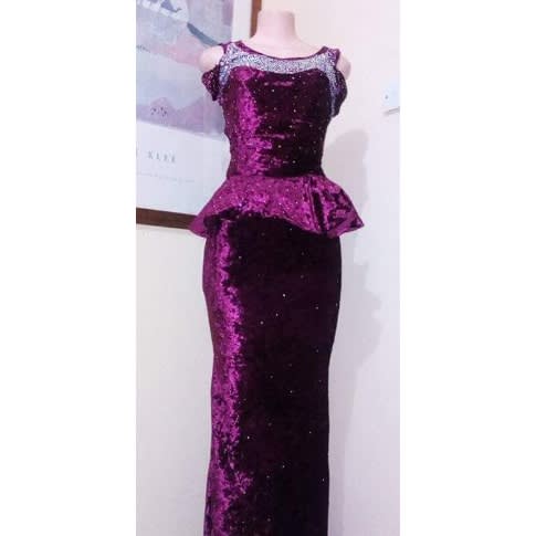 Stoned Velvet Dress | Konga Online Shopping