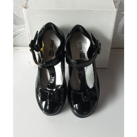 Girls black t bar cheap school shoes