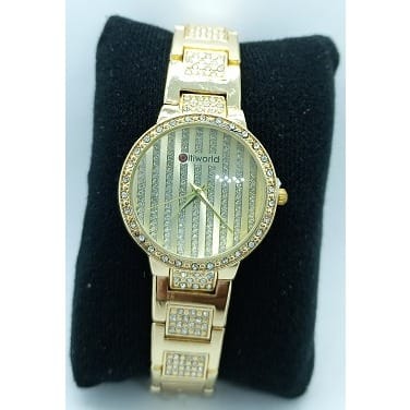 City gold wrist store watch