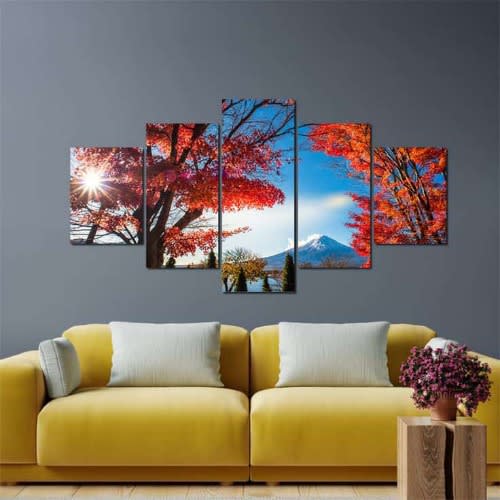 Flower Tree Landscape, 5 Panel Canvas | Konga Online Shopping