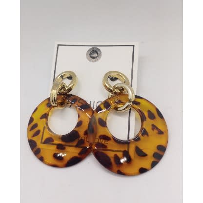 Fashion Jewelry Round Leopard Print Resin Earrings Konga Online