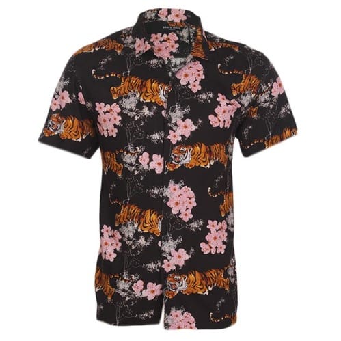 Brave Soul Men's Jet-black Floral Shirt - Black | Konga Online Shopping