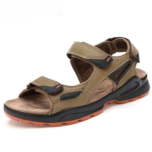 Fly Fast Stock Premium Leather Sandal - Brown | Konga Online Shopping