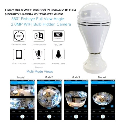 smart bulb 360 security camera review