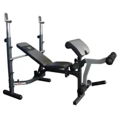 Chef Commercial Bench Press With 50 Kg Barbell With Curl Pad