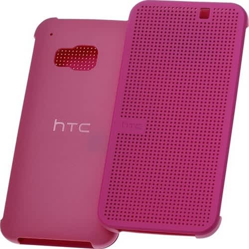 htc m9 dot view case pink