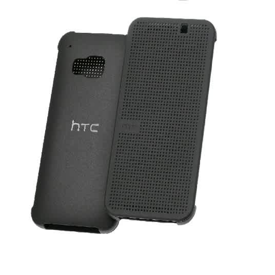 htc one m9 dot view smart flip cover black