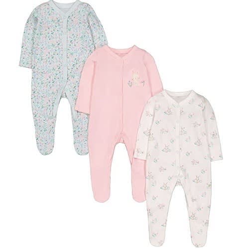 Mothercare baby girl best sale sleepsuits