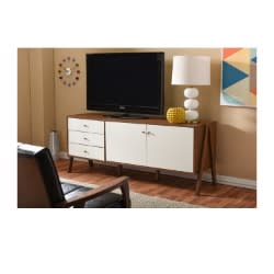 Sideboard Storage Cabinet Walnut Brown White Konga Online Shopping