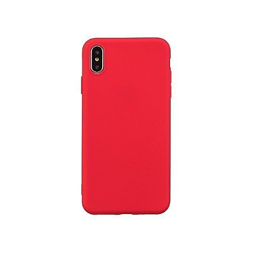 Silicone Pouch Back Case For iPhone XR , Red