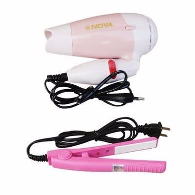 Mini hair dryer and straightener Clearance