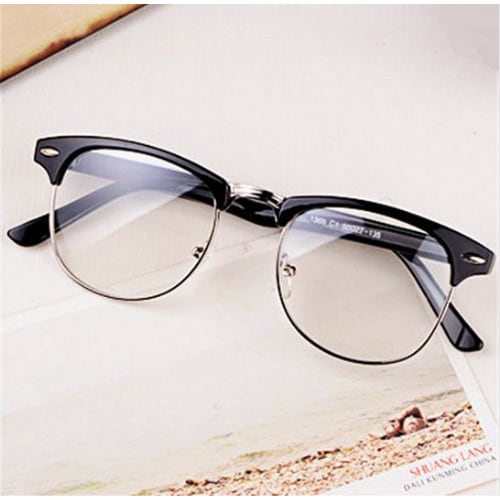plastic half frame glasses