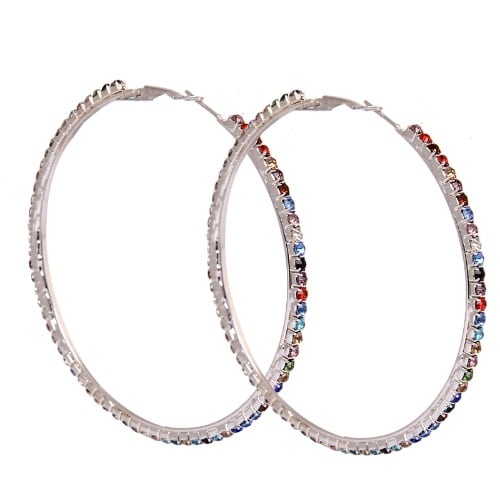 Hoop Rhinestone Earrings Konga Online Shopping