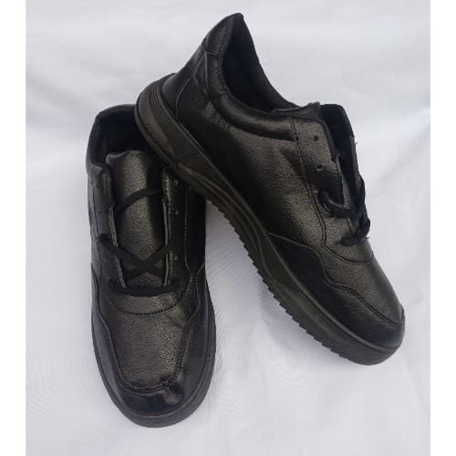 Unisex Leather Lace-up Sneakers - Black | Konga Online Shopping