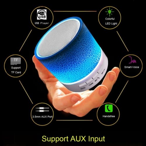 small blue bluetooth speaker