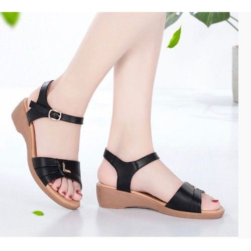 Ladies Wedge Sandals - Black | Konga Online Shopping