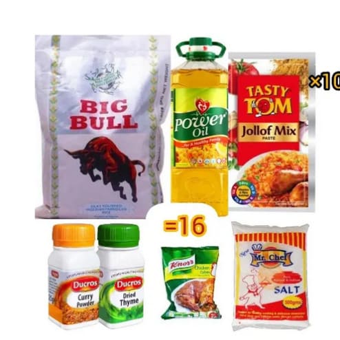 Big Bull Rice 10kg Tasty Tom Tomato Jollof Mamador Vegetable Oil Knorr Chicken Curry Thyme Salt Konga Online Shopping
