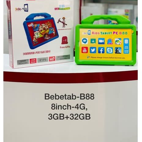 Tablette éducative BéBé TAB B88 - 32Go/3 Go - 2 Mpx/5 Mpx - Dual Sim -  3000mAh - 6 mois de garantie - iziway Cameroun