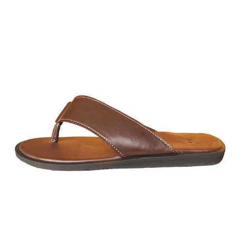 Palm Leather Slippers - Brown | Konga Online Shopping