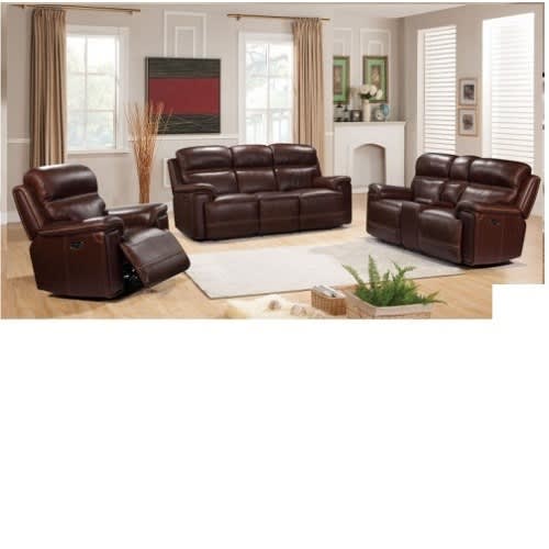 Cheers Contemporary Power Reclining, Modern Leather Recliner Sofa Set