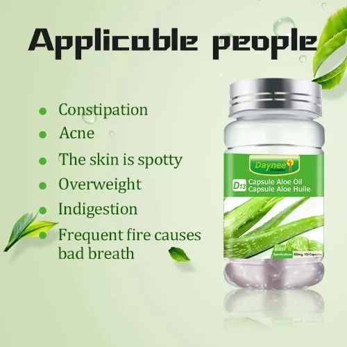 Aloe Vera Oil Capsule For Bowel Movements Laxative Constipation And