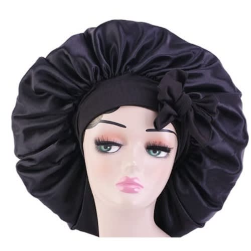 Set Of 3 Satin Sleep Cap - Women Hair Bonnet Elastic Wide Band Hat With Adjustable  Silk Night Hat Hair Loss Cap For Salon Sleep Spa, Wine Red | Fruugo ES