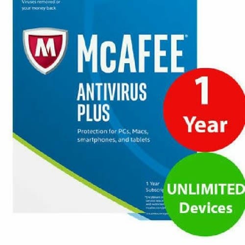 Mcafee Antivirus 2020 With Unlimited Devices- 1 Year License