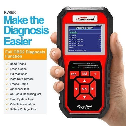 Konnwei Kw850 Full Obd2 Car Diagnostics Tool Kw 850 Auto Obdii Scanner
