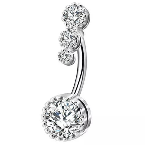 Cubic zirconia belly sales button rings
