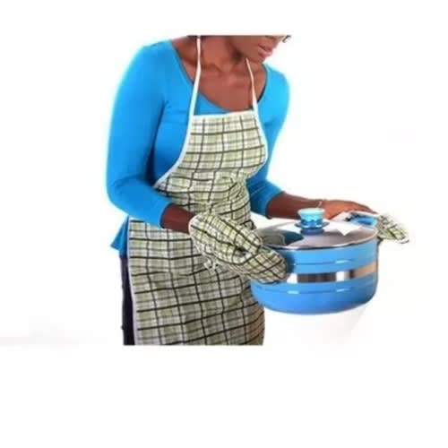 Kitchen Apron With Pot Holder And Mittens Konga Online Shopping