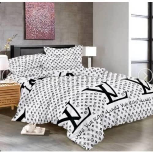 Complete Multicolor Bedding Set - Bedspread With Pillowcases - Vuitton Print | Konga Online Shopping
