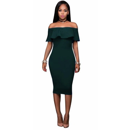 off the shoulders midi dress