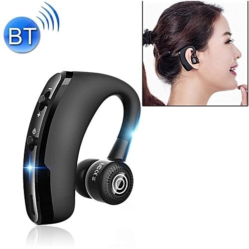 V9 Bluetooth Earphones - Black.