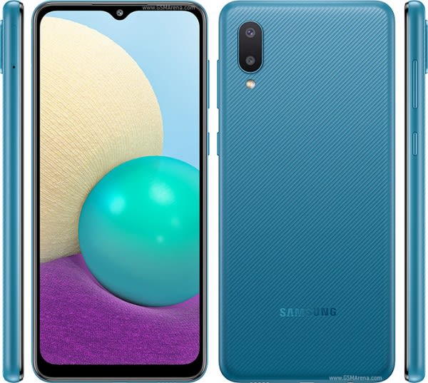 galaxy a02 6 5 32gb rom 2gb ram 5000mah blue free bluetooth headset