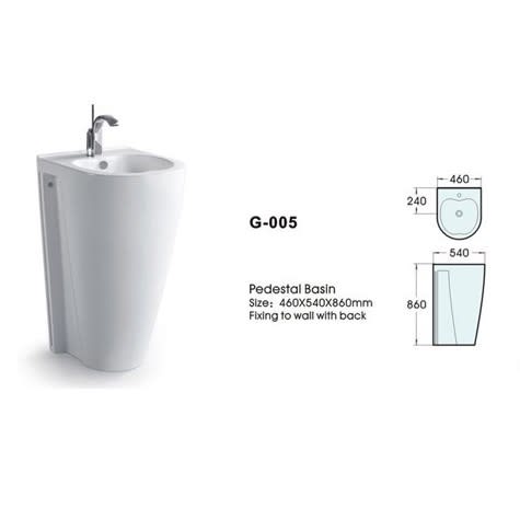 Wash Hand Basin Full Pedestal Artistic Ceramic Wash Hand Basin