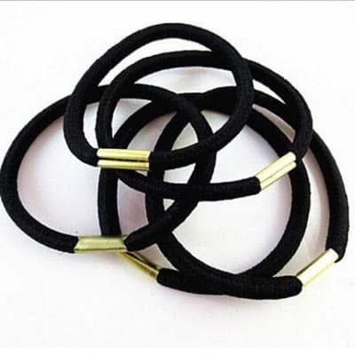 Elastic Hair Band - Black - 12 Pieces | Konga Online Shopping