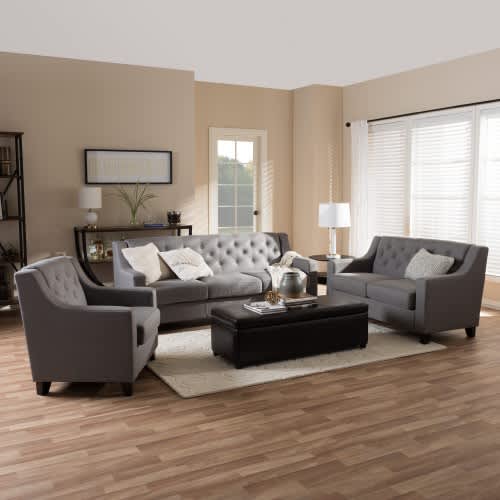 Moore Contemporary Living Room Sofa Set