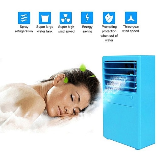 Desk Air Conditioner Humidifier Cooling Bladeless Fan